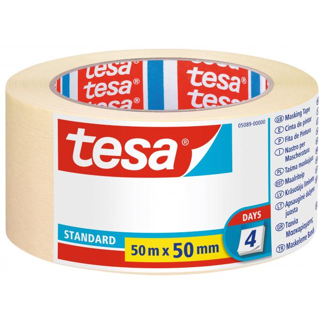 [TE005089] Abdeckkreppband TESA-Standard 50 mm x 50 m