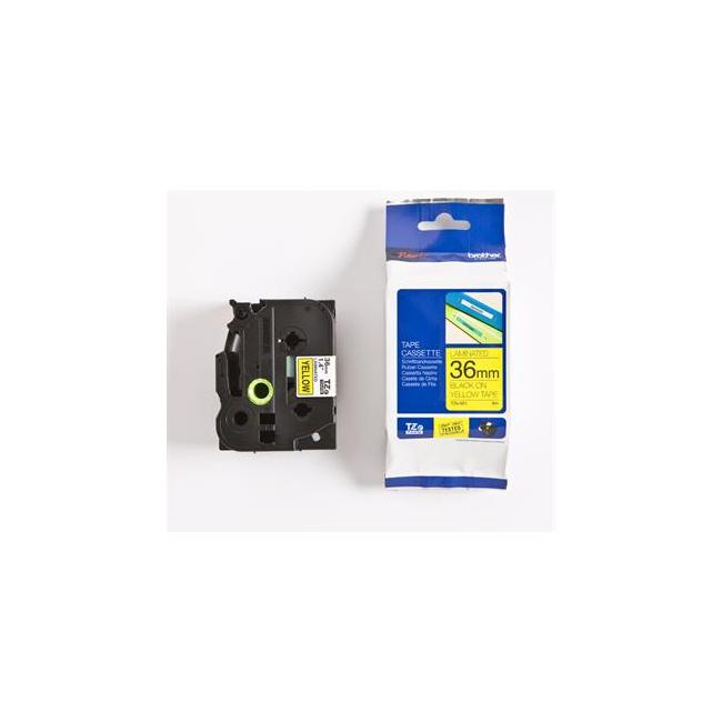 Brother TZe-661 36 mm gelb/schwarzes selbstklebendes Klebeband