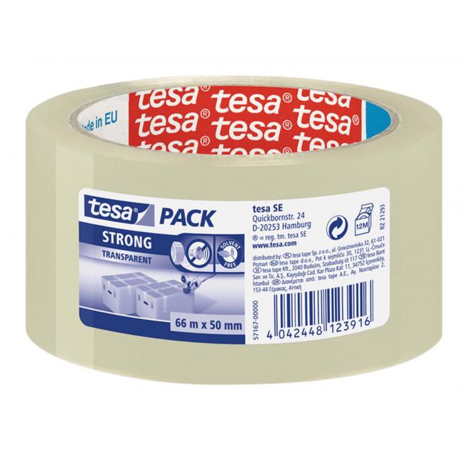 [TE057167] TESA starkes Verpackungsklebeband 50 mm x 66 m transparent