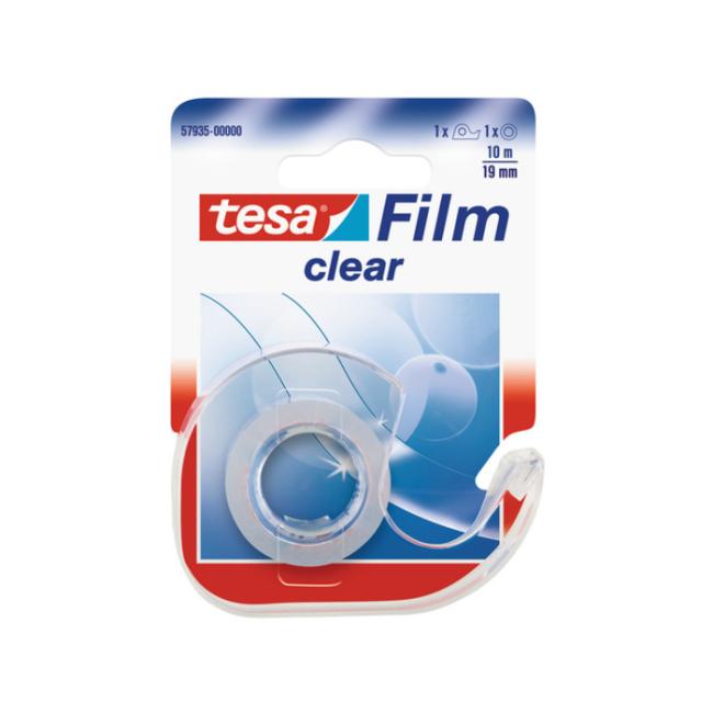 TESA transparentes Klebeband 19 mm x 10 m mit Abroller