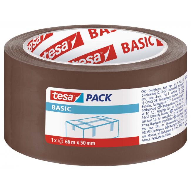 TESA Basic-Verpackungsklebeband 50 mm x 66 m braun