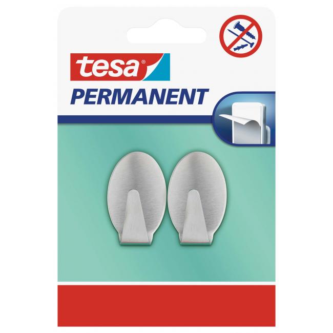 [TE066611] Tesa Edelstahlhaken, 2 Stück