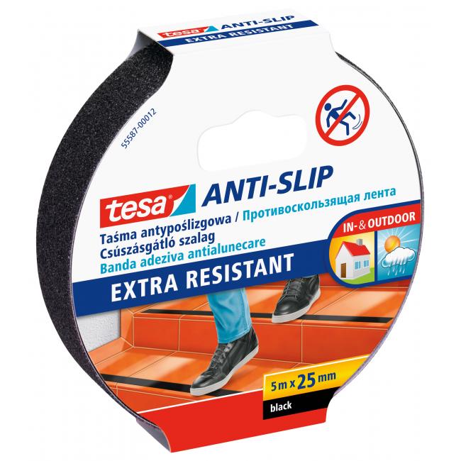 [TE555872] Tesa Antirutschband 25 mm x 5 m schwarz