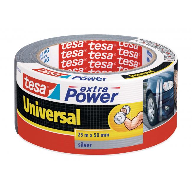 [TE563880] TESA Textilklebeband, stark klebend, silber, 50 mm x 25 m