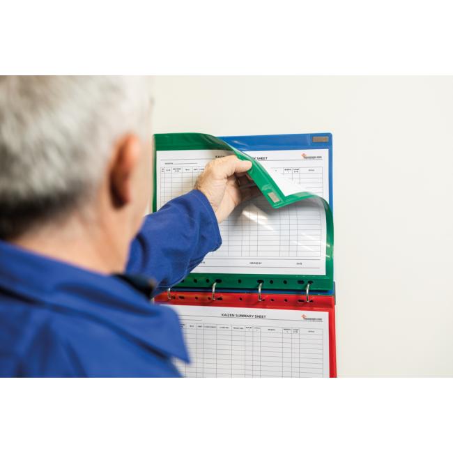Tarifold Magnetstab aus Metall mit 4-Ring-Mechanismus