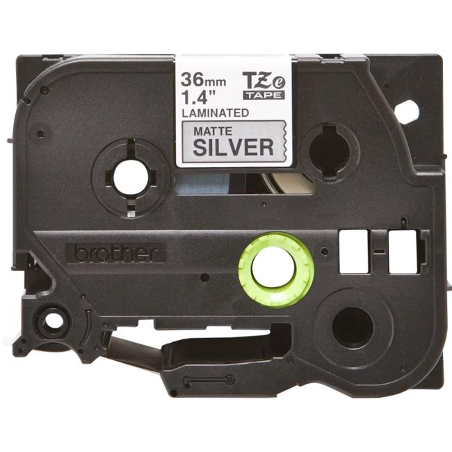 Brother TZ-M961 36 mm silber/schwarzes selbstklebendes Klebeband