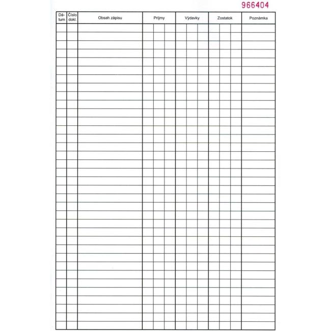 Kassenbuch, A4, nummeriert, 50 x 2 Blatt