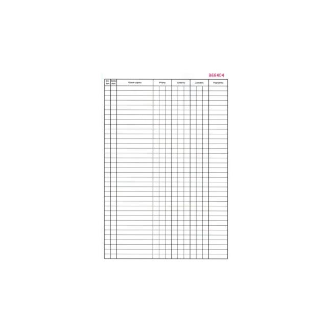 Kassenbuch, A4, nummeriert, ohne Abschrift, 50 Blatt