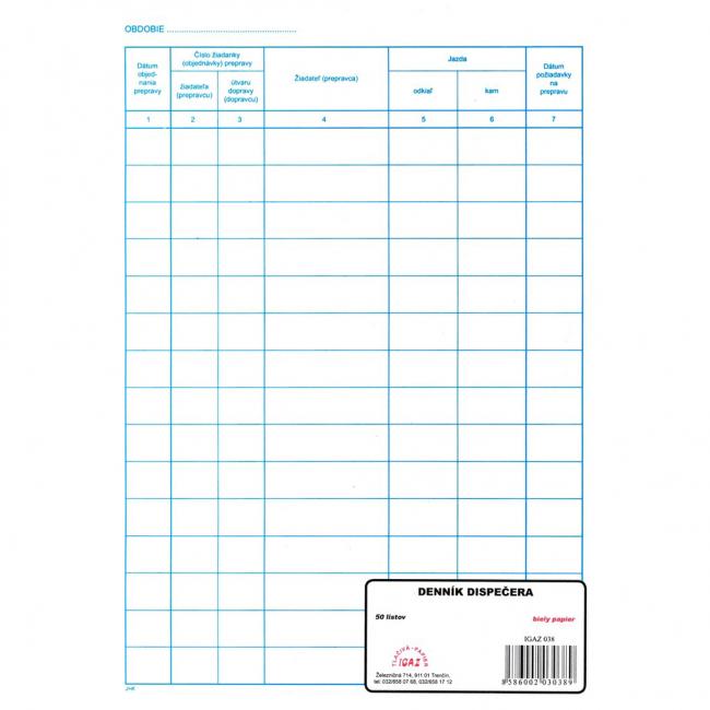 Disponenten-Tagebuch, A4, 50 Blatt
