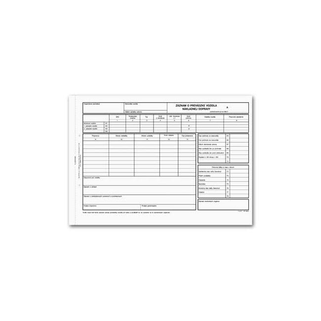 Betriebsprotokoll eines Güterkraftfahrzeugs, A4, 100 Blatt, nummeriert