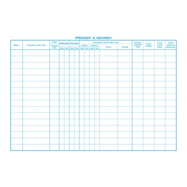 Ankunfts- und Abflugbuch, A4, 30 Blatt