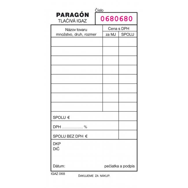 [TL068000] Nummerierter Beleg, Selbstkopie, A6, 100 Blatt