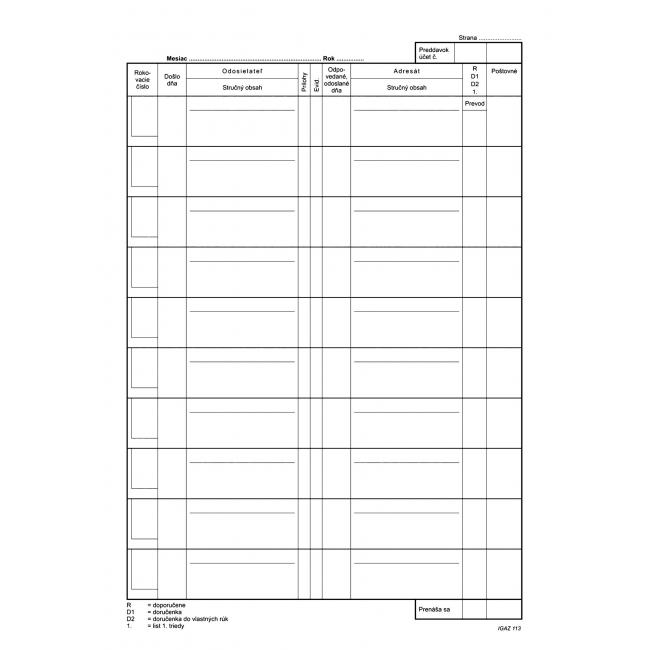 [TL113000] Posteingangs- und -ausgangsbuch, A4, Hardcover, 96 Blatt