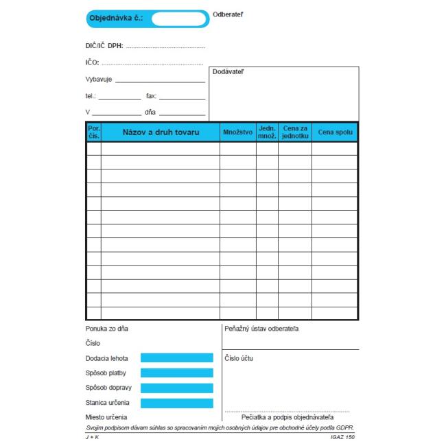 Bestellung, Durchschlag mit Kartonumschlag – Block, A5, 100 Blatt