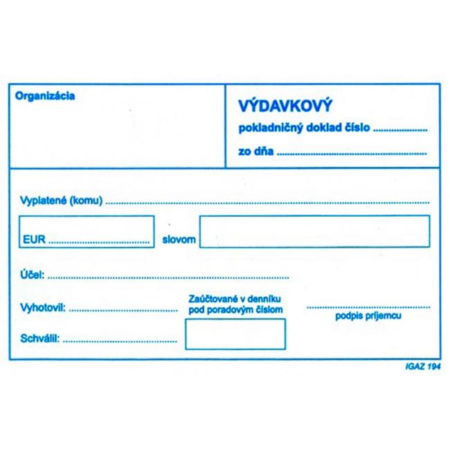 [TL194000] Ausgabenbeleg ohne MwSt., A6