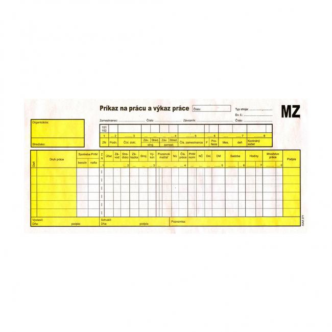 Arbeitsauftrag und Arbeitsbericht, 2/3 A4, 150 Blatt