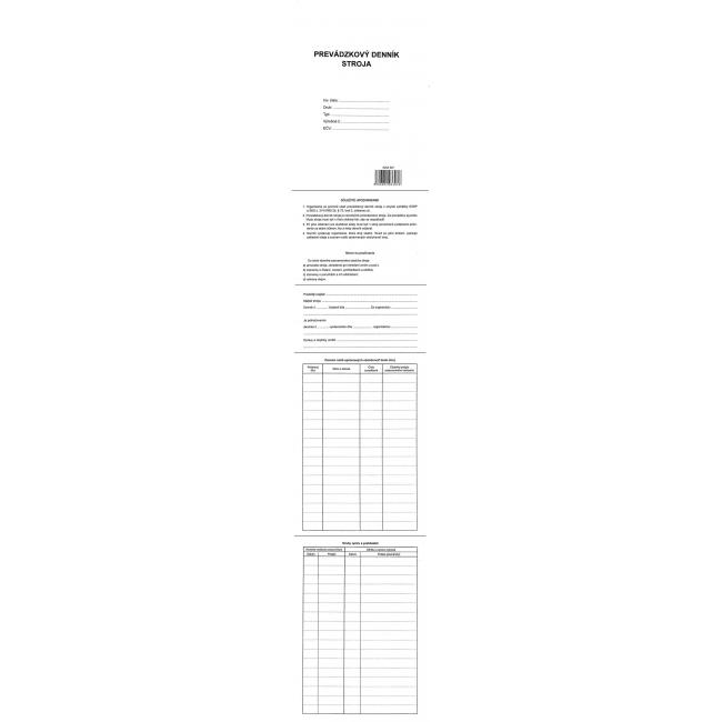 [TL307000] Maschinenbetriebsprotokoll, A5, 48 Seiten
