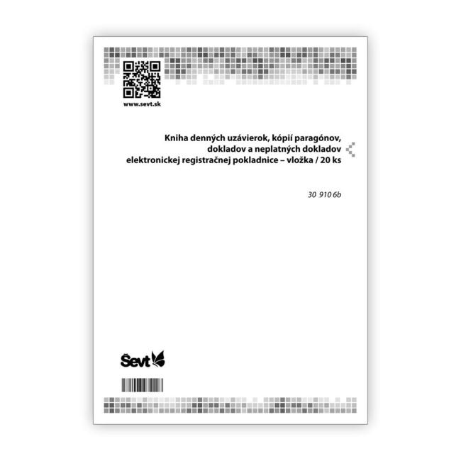 [TL309106] Tagesabschlussbuch für elektronische Registrierkassen – 20 Stück einlegen