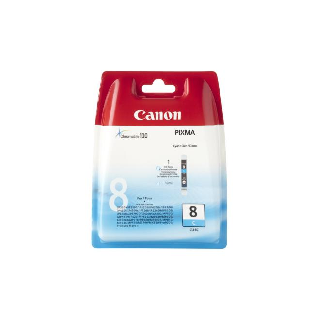 [CA000823] Tintenpatrone Canon CLI-8C für Pixma iP4200/5300/MP500/530/600/610/800 Cyan (400 Seiten)