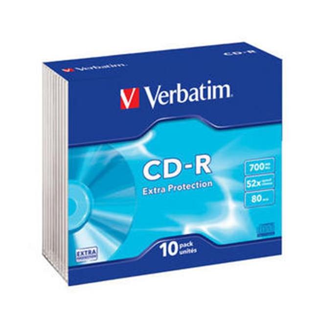 [VE433470] Verbatim CD-R 700 MB 52x Extra Schutzoberfläche schlank
