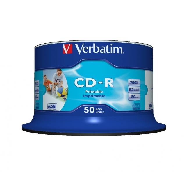 Verbatim CD-R-Druckvorlage für Kuchen, 50 Stück
