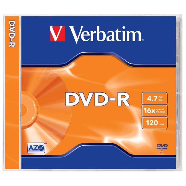 [VE435181] Verbatim DVD-R 16x klassisches Cover