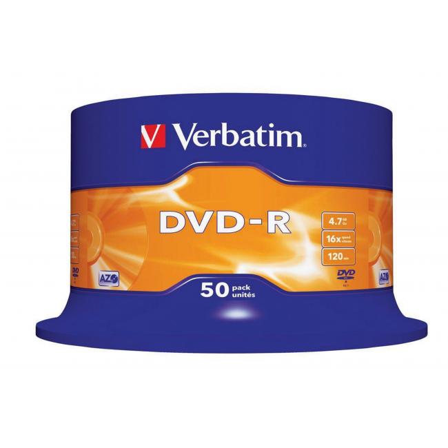 Verbatim DVD-R 16x 4,7GB Kuchen 50 Stück