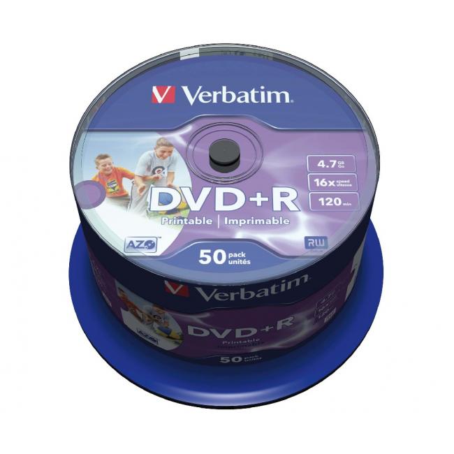 [VE435500] Verbatim DVD+R 16x 4,7GB Kuchen 50 Stück