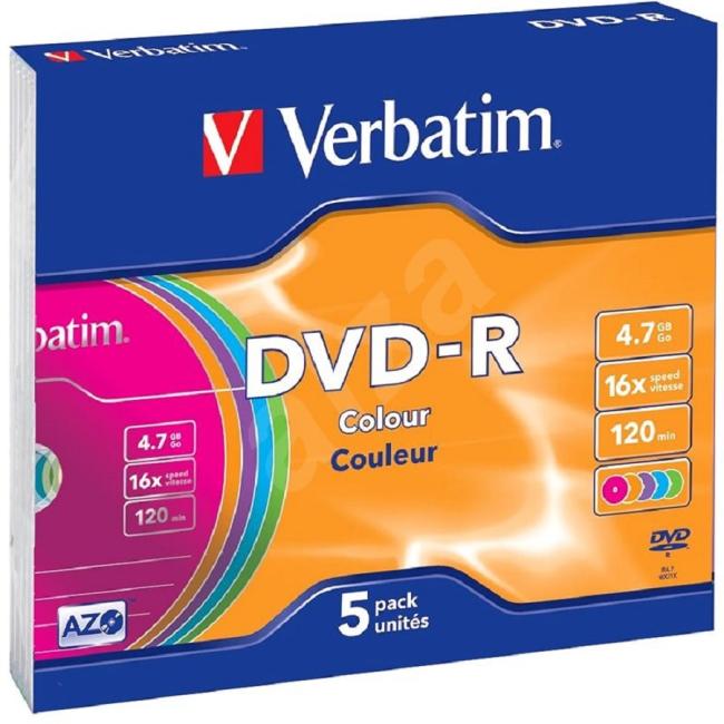 Verbatim DVD-R Farbe 4,7 GB Slimbox