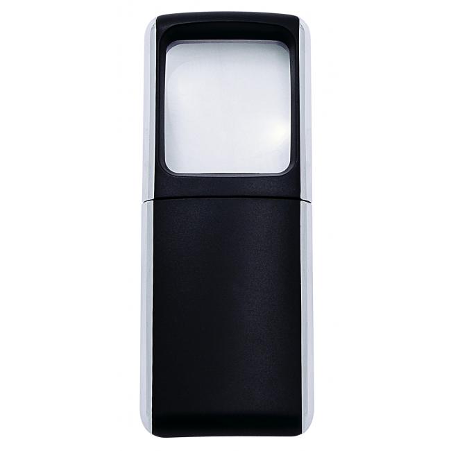 [WE717501] Vergrößerungsglas 3,5 x 3,8 cm mit Hintergrundbeleuchtung, schwarz