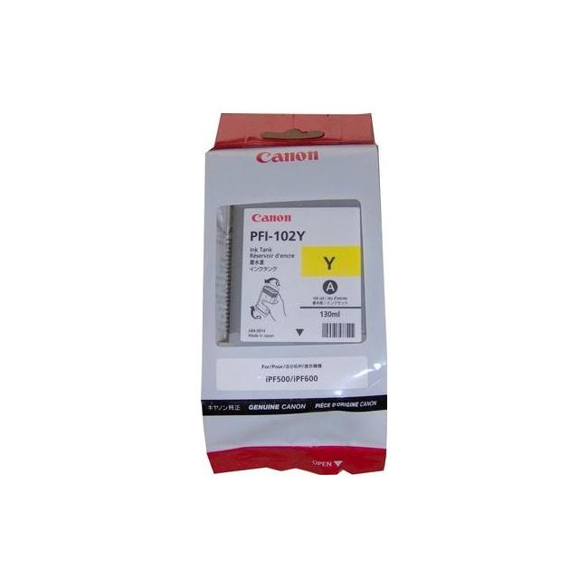 [CA005798] Canon PFI-102Y Tintenpatrone für iPF 500/600/700 LP17/24 gelb (130 ml)