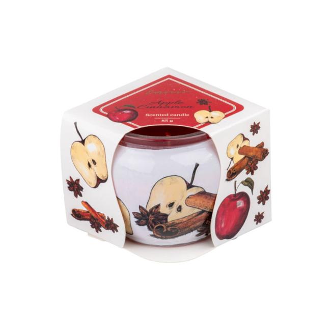 Emocio Glasdekor 70x62 mm Apfel-Zimt, Duftkerze