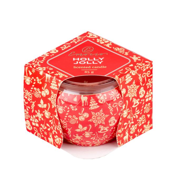 Emocio Glasdekor 70x62 mm Holly Jolly - Enchanted Sparkle, Duftkerze
