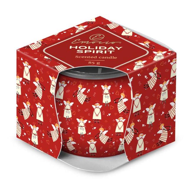 Emocio Glasdekor 70x62 mm Holiday Spirit - Cookie and Cream, Duftkerze