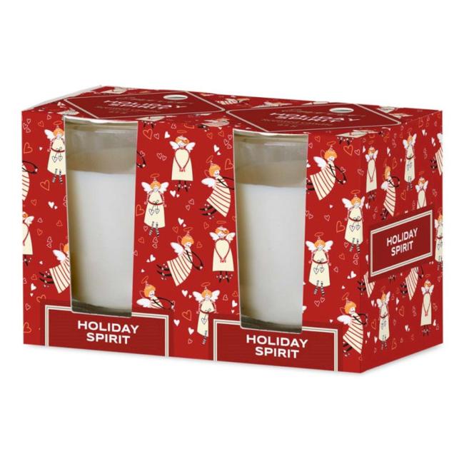 [XM037961] Emocio Glas 52x65 mm 2 Stück in einer Box Holiday Spirit - Cookie and Cream, Duftkerze