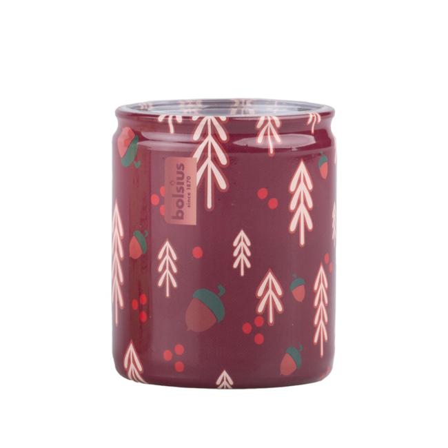 Bolsius Glas 68x80 mm Bäume, Duftkerze