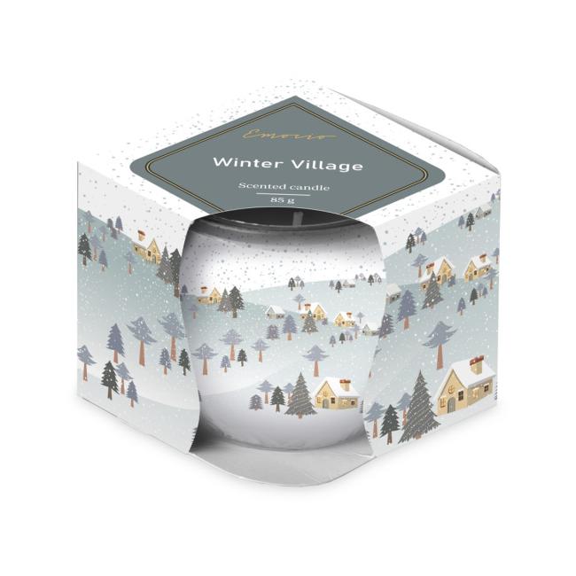 Emocio Glasdekor 70x62 mm Winterwunderland, Duftkerze
