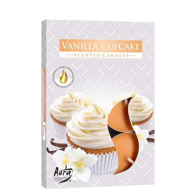 [XM112237] Teelichter in Form von Vanille-Cupcakes (6 Stück)
