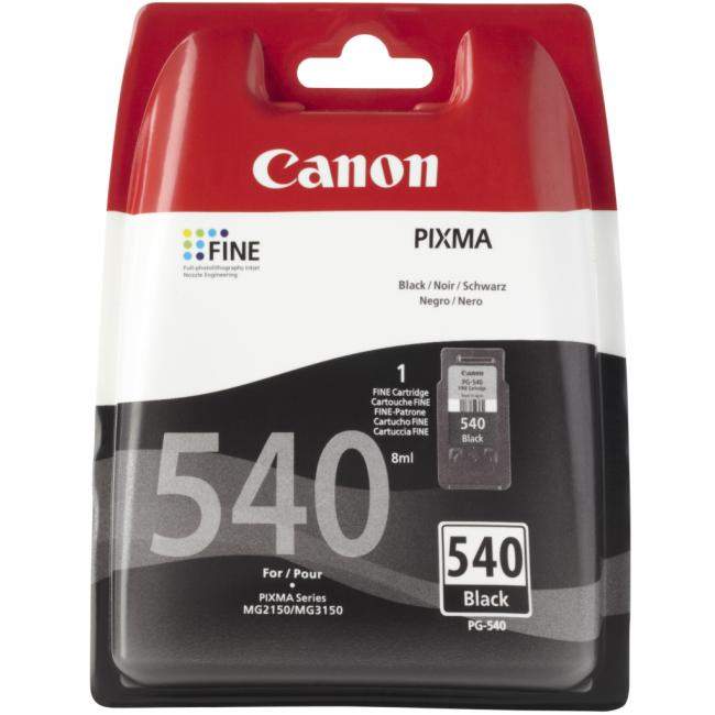 Canon PG-540 Tintenpatrone für MG 2150/3150 Schwarz (180 Seiten)