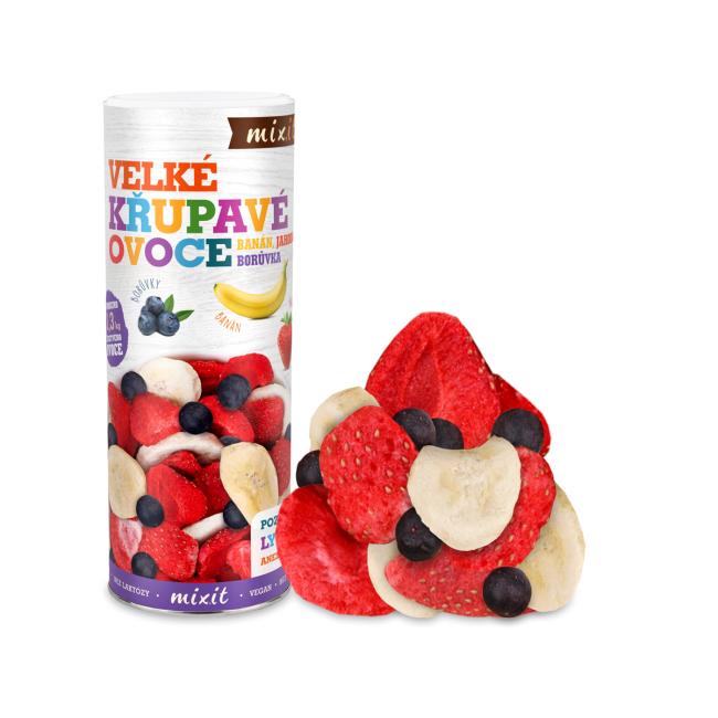Mixit Große Knusperfrucht – Banane, Erdbeere, Blaubeere, 160 g