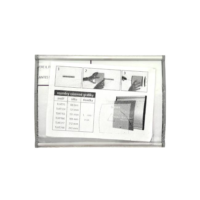 Informationstafel, zum Einstecken, grau, 93 x 124 mm