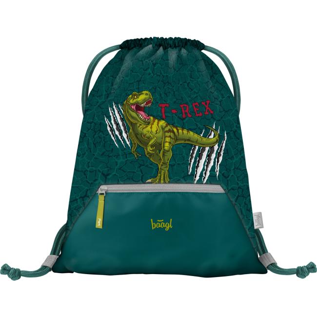 [XX032918] BAAGL Schuhbeutel mit Reißverschlussfach T-REX