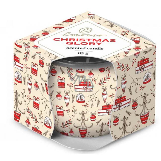Emocio Glasdekor 70x62 mm Christmas Glory - Cookie and Cream, Duftkerze