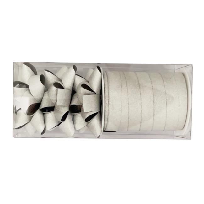 Kleines Weihnachtsgeschenkverpackungsset silber