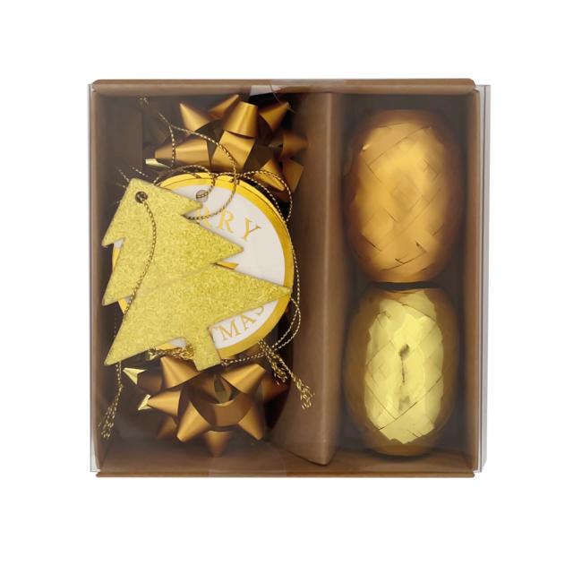Großes Weihnachtsgeschenkverpackungsset, gold