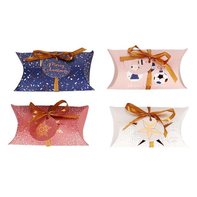 [XX400237] Weihnachtliche Geschenkbox aus Papier, Pop-up-Funktion, 150 x 70 mm, 8 Stück, 4 verschiedene Motive