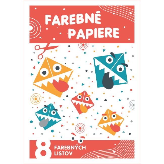 8 Blatt farbiges Papier im A4-Format