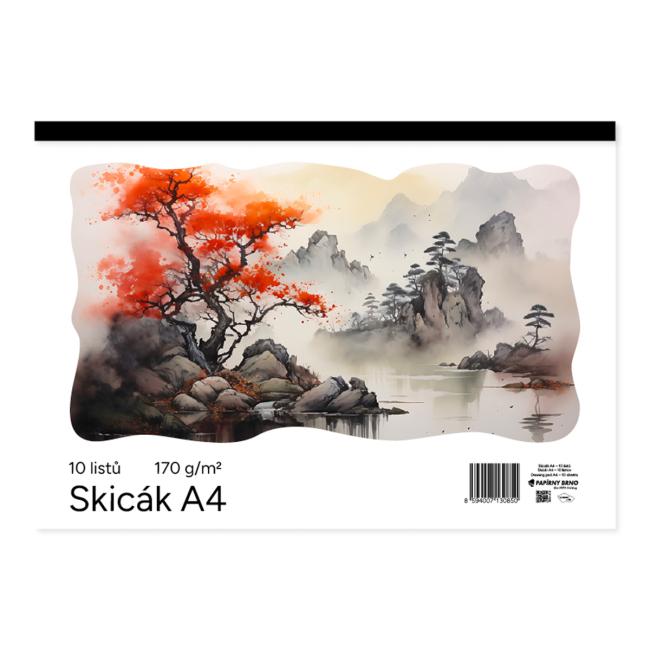 Skizzenbuch A4, 10 Blatt, weiß