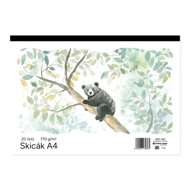 [XX541822] Skizzenbuch A4, 20 Blatt, weiß