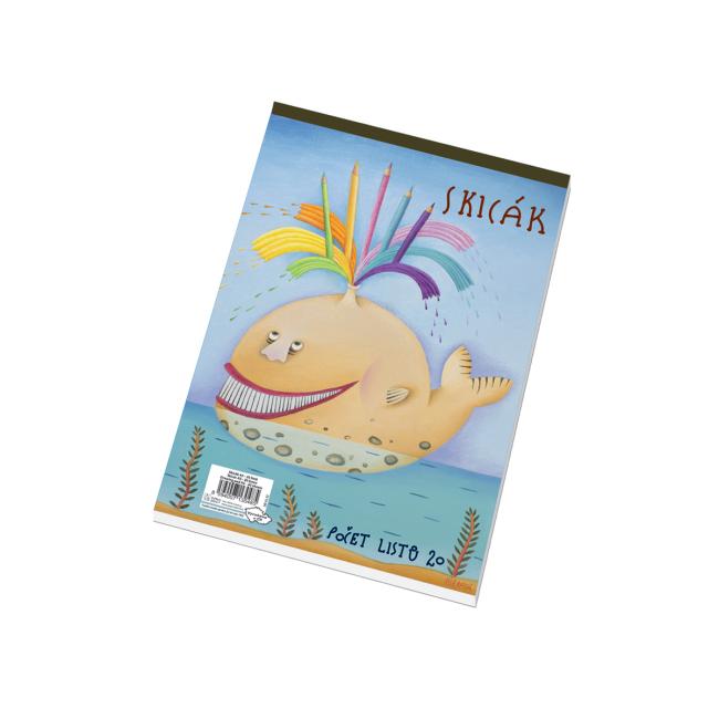 [XX541825] Skizzenbuch A5, 20 Blatt, weiß